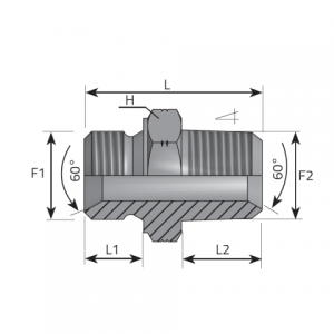 Adaptor male BSPP – male NPT. (ANGNPT)